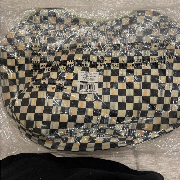 MacKenzie Childs Courtly Check Carryall Bag - Picture 3 of 7